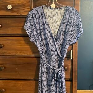 Nine West wrap purple large dress NWT